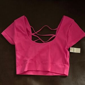 Aerie NWT pink ribbed crop top
